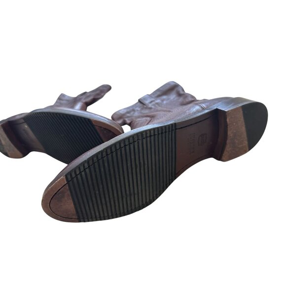 JOHNSTON & MURPHY Brown Leather Flat Ankle Boots Size 7 - Picture 5 of 7